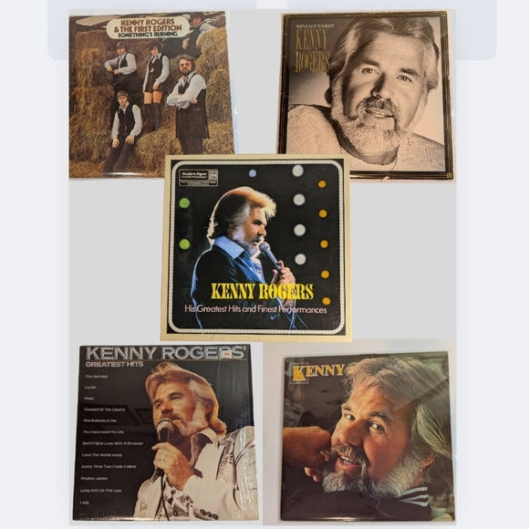 Kenny Rogers Vinyl Record Collection- Readers Digest Boxed Set + 4 Single LP - Picture 1 of 12